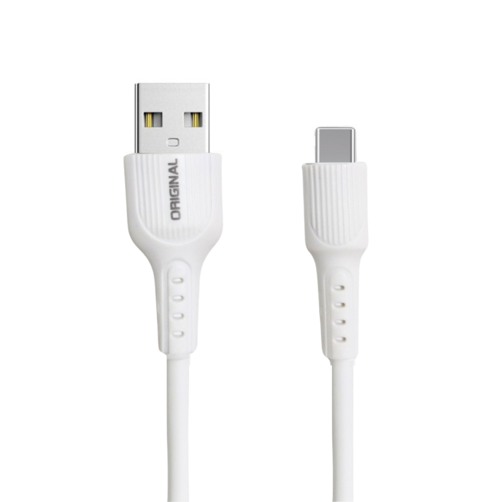 ORIGINAL - كيبل تايب سي ربل لون ابيض م/ RN22