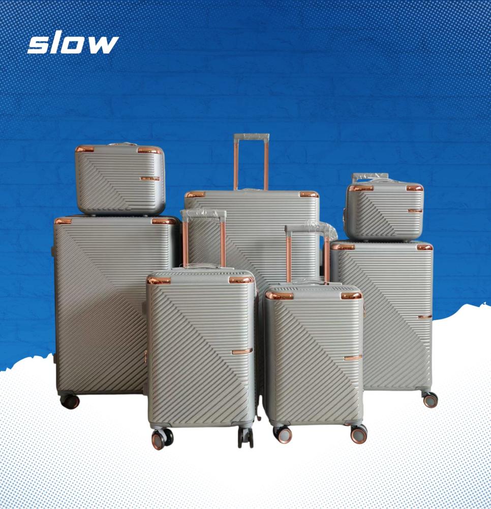 شنط سفر فيبر ABS - سبع قطع - ماركة SLOW