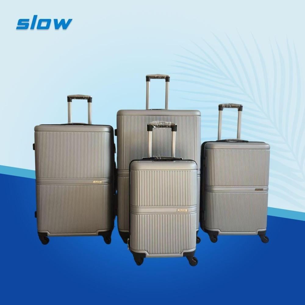 شنط سفر فيبر ABS - أربع قطع - ماركة SLOW