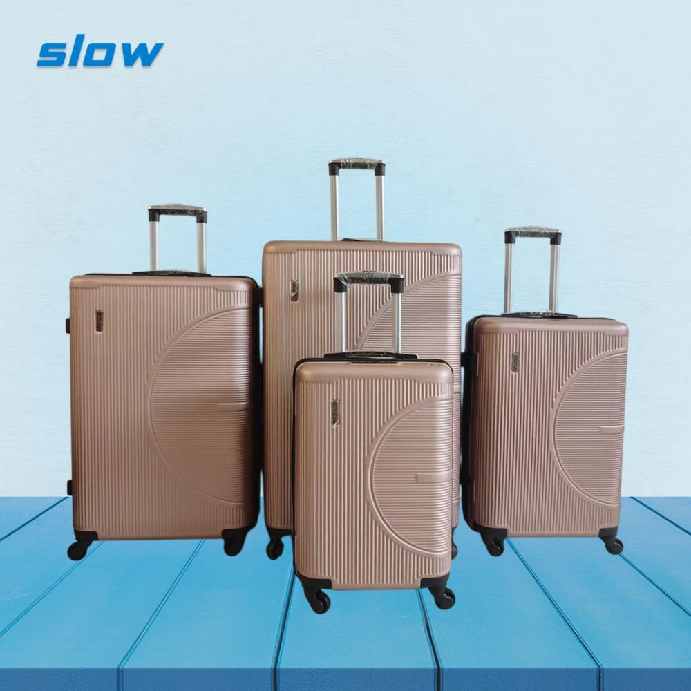 شنط سفر فيبر ABS - أربع قطع - ماركة SLOW