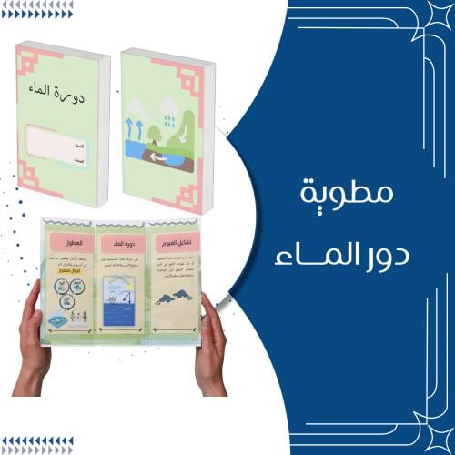 مطوية دورة الماء الصف الثالث الترم الثاني