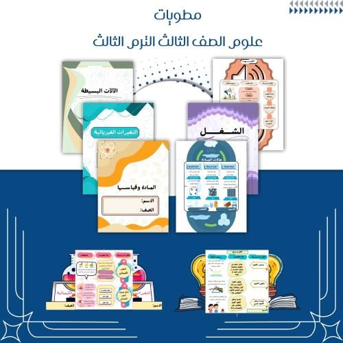 مطويات علوم الصف الثالث الترم الثالث