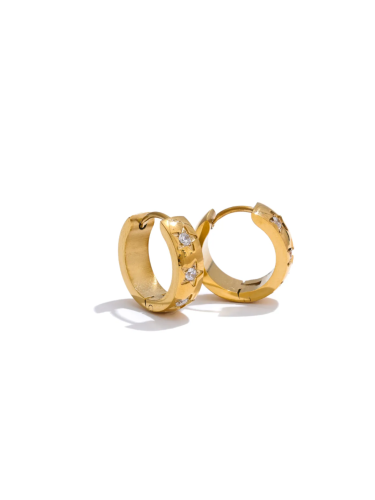 Sparkling Star Huggies Earrings