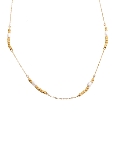 Pearl & Block Necklace