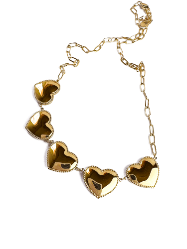 Chunky Heart Cluster Necklace