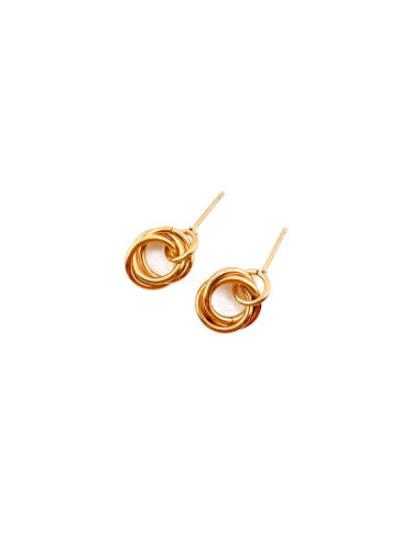 Golden Knot Drops Earrings