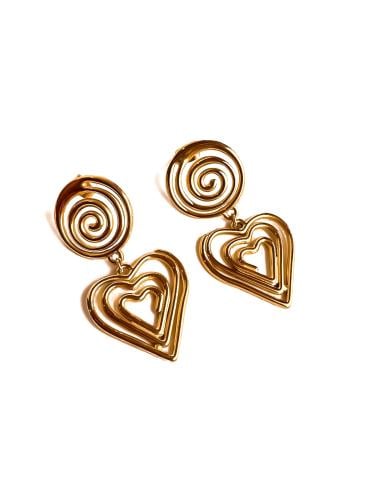 Swirled Heart Earrings