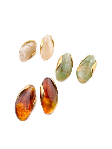 Soft Marble Stud Earrings