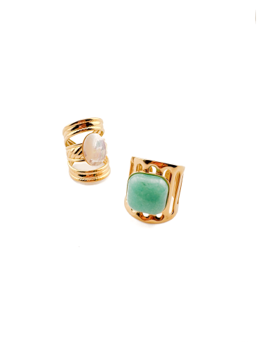 Golden Oasis Cuff Rings
