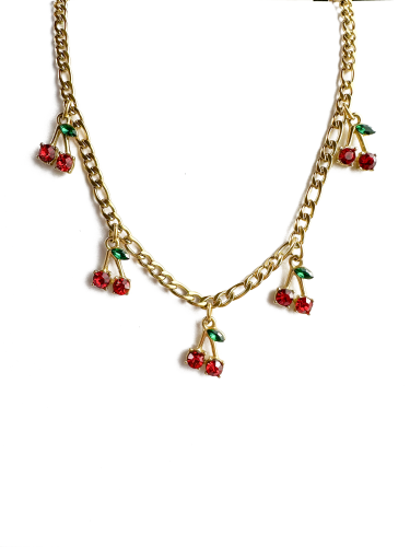 Summer Cherry Drop Necklace