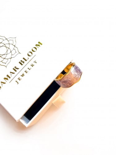 Marble Amethyst Ring