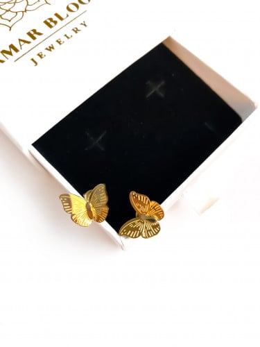 Golden Butterfly Earrings