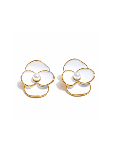 Camellia Bloom Stud Earrings
