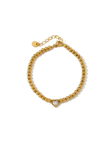 Golden Bubbles Heart Bracelet