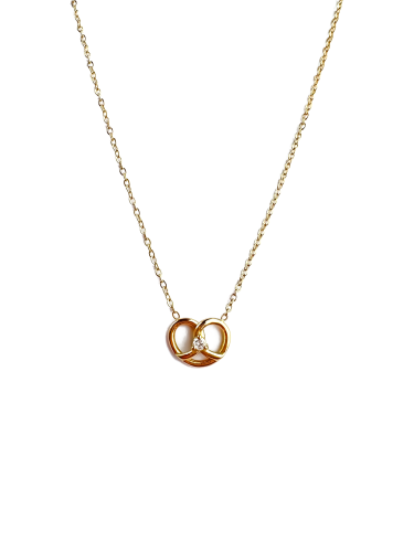 Golden Pretzel Necklace