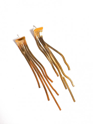 Long Orchid Earrings