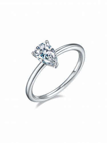 Silver Oval Stone Ring