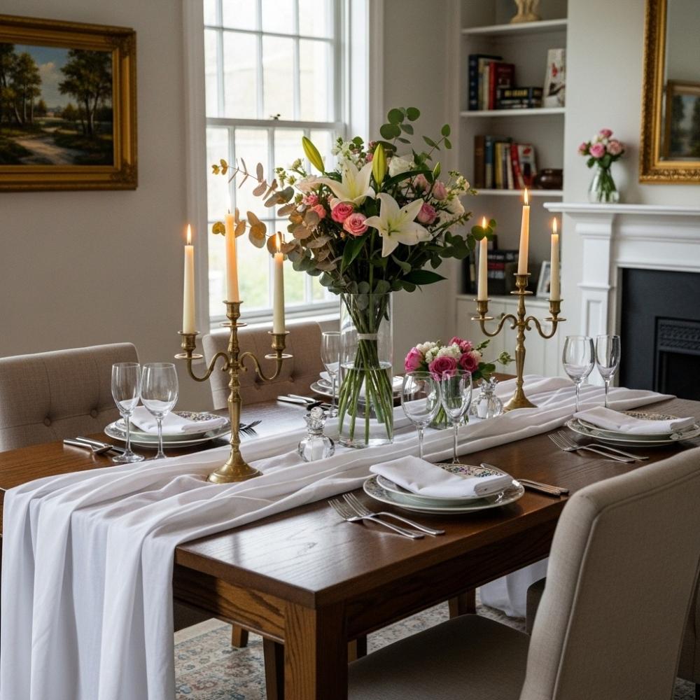 أفكار تنسيق طاولة الطعام وتزيين الطاولة