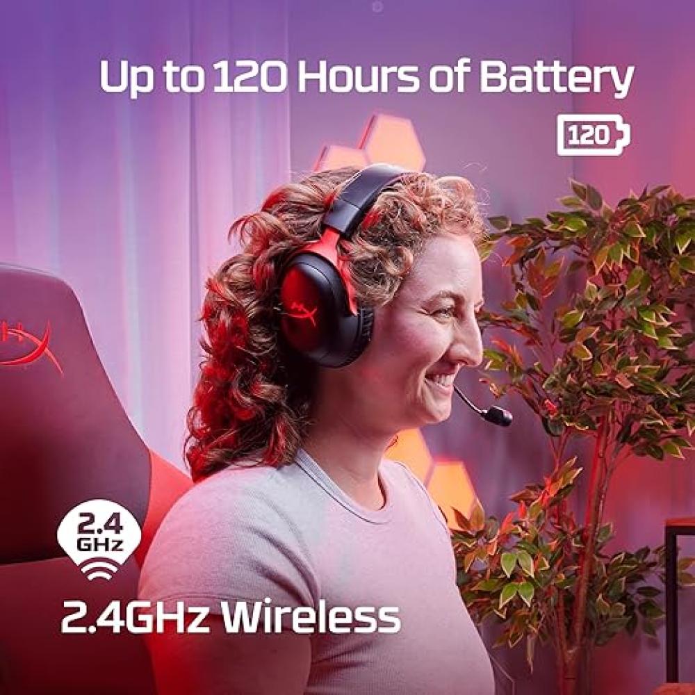 سماعه هايبر إكس كلاود 3 لاسلكي احمر HyperX Cloud III Wireless RED