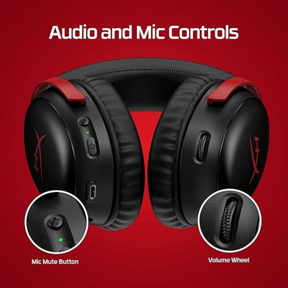 سماعه هايبر إكس كلاود 3 لاسلكي احمر HyperX Cloud III Wireless RED