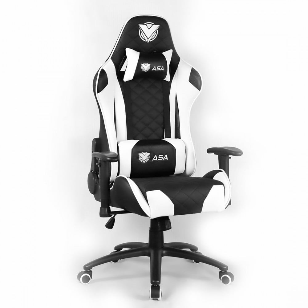 كرسي قيمنق دايموند ابيض+اسود - CHAIR GAMING DAIMOND ASA WHITE