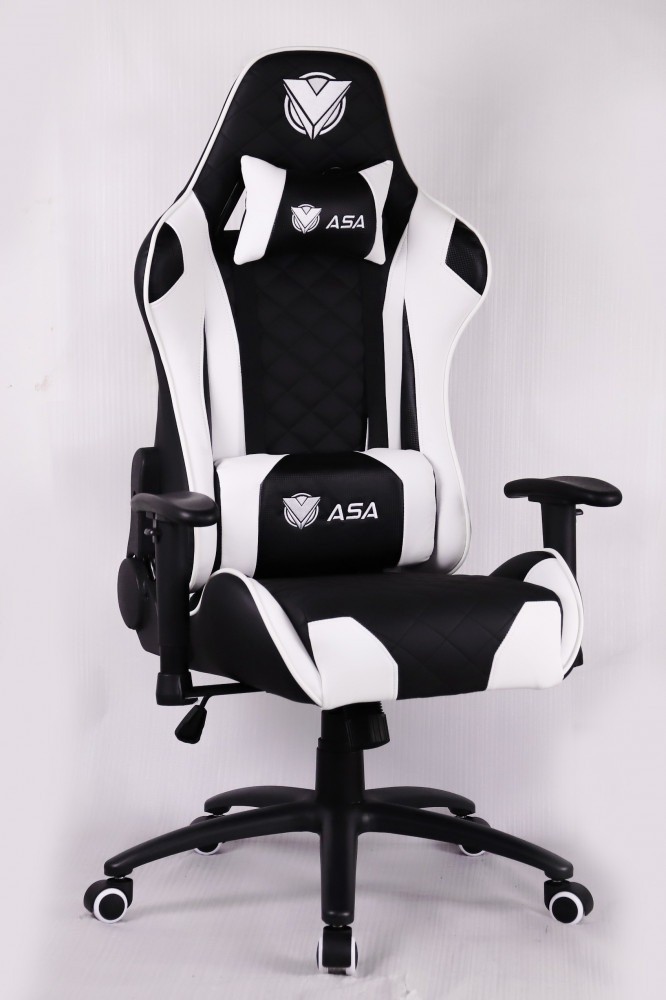 كرسي قيمنق دايموند ابيض+اسود - CHAIR GAMING DAIMOND ASA WHITE