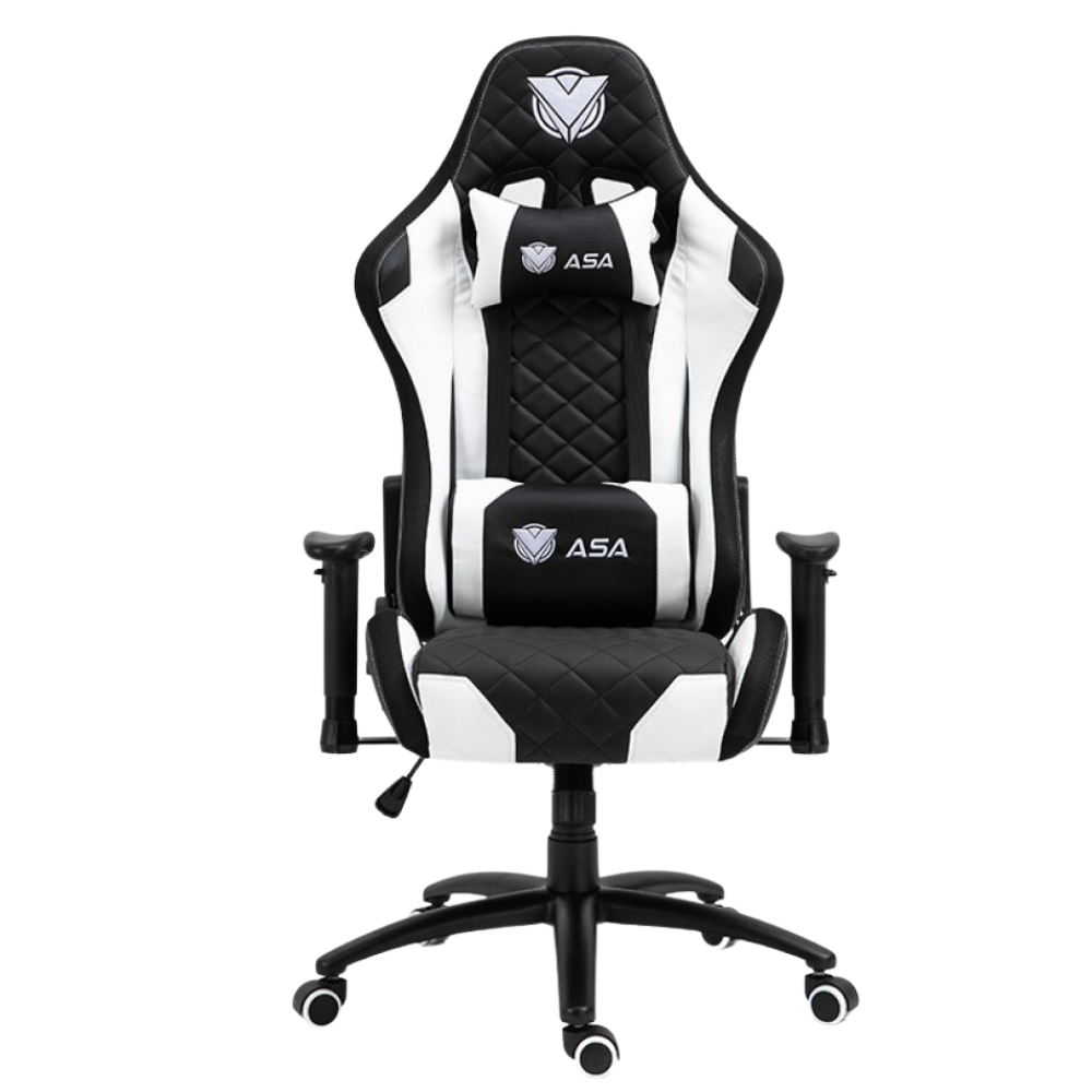 كرسي قيمنق دايموند ابيض+اسود - CHAIR GAMING DAIMOND ASA WHITE