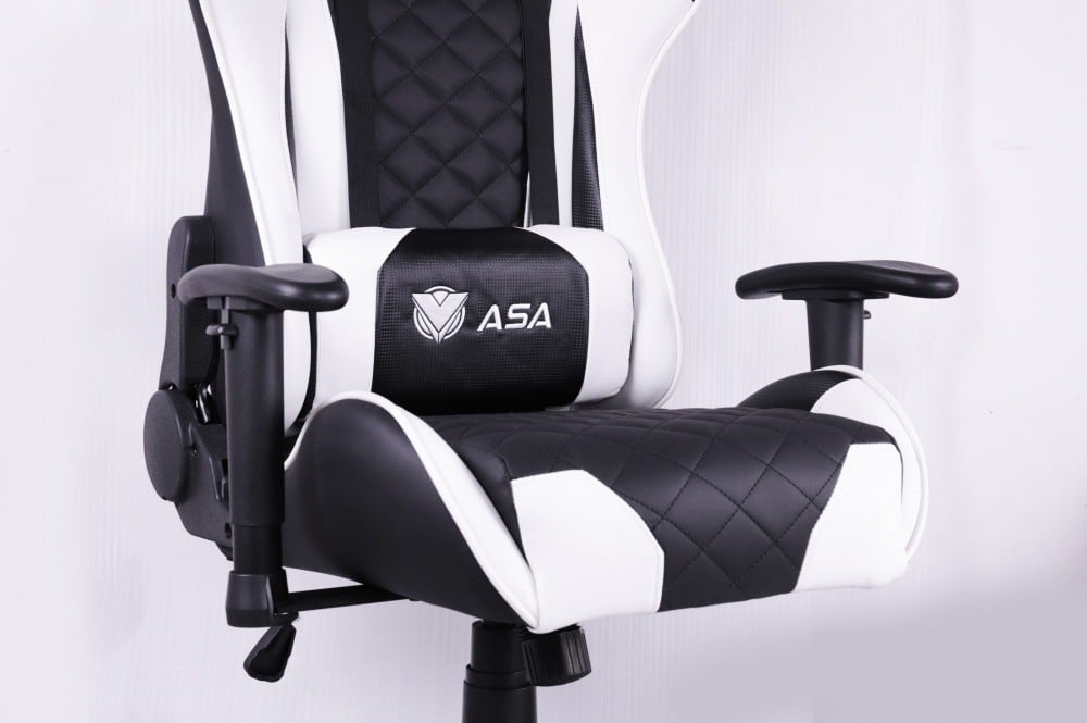 كرسي قيمنق دايموند ابيض+اسود - CHAIR GAMING DAIMOND ASA WHITE