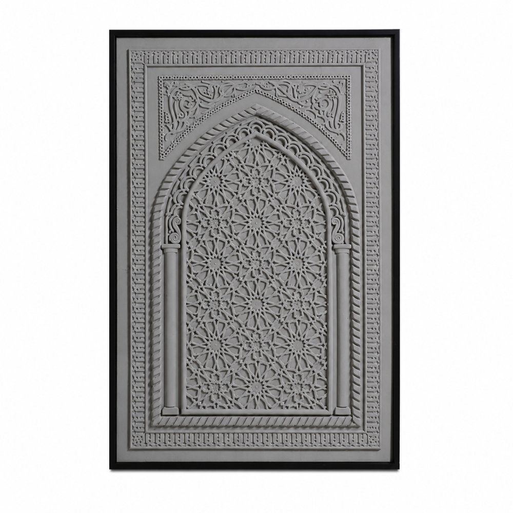 لوحة فنية بإطار أسود مقاس 120 × 80 سم