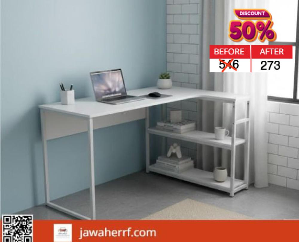 مكتب ميلامين مقاس (120*80*75)سم لون ابيض او بيج او بني او بني غامق