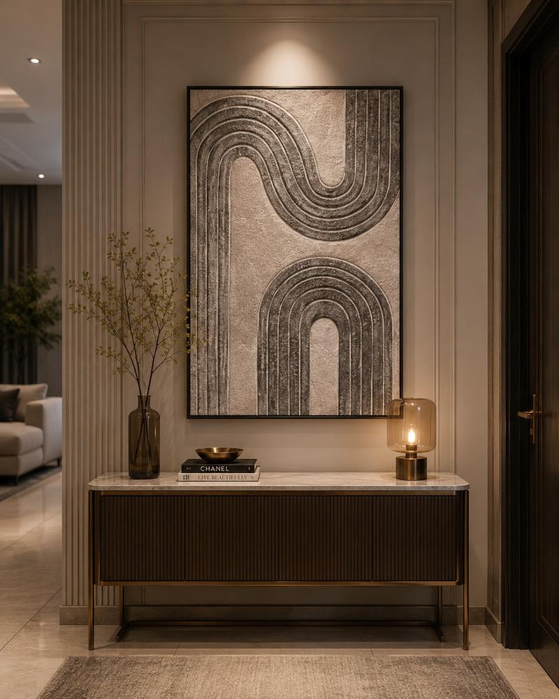لوحة ديكور بإطار أسود مقاس 80 × 120 سم