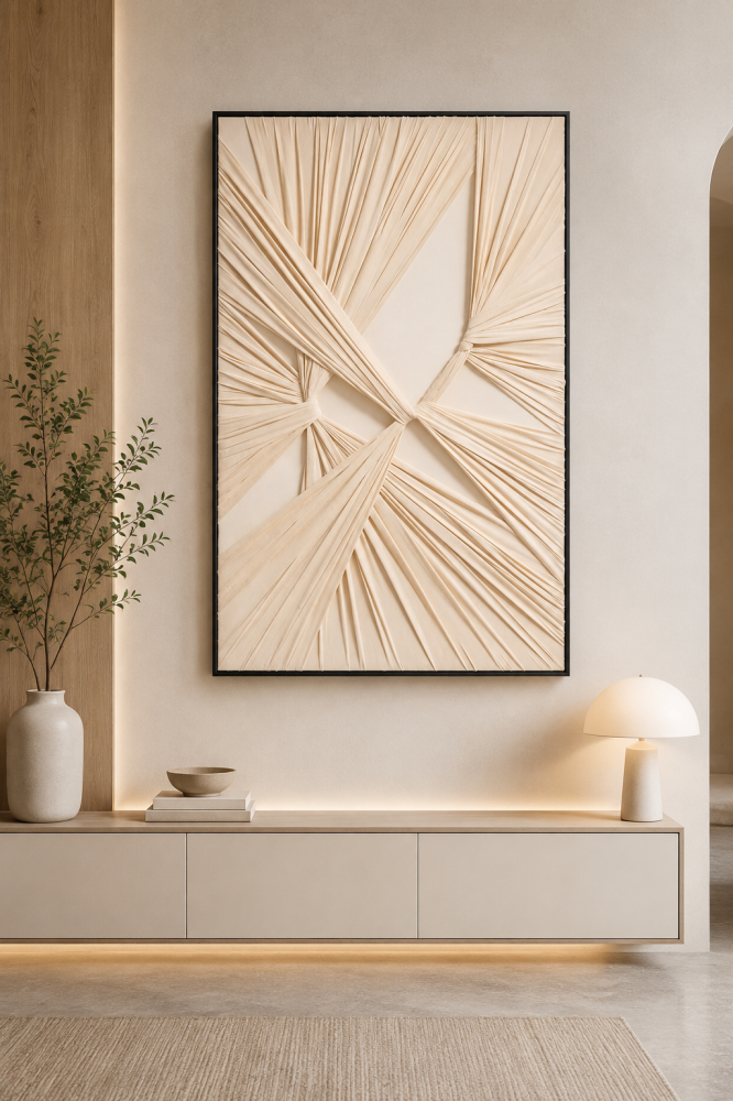 لوحة حائط مودرن بإطار أسود مقاس 100 × 150 سم