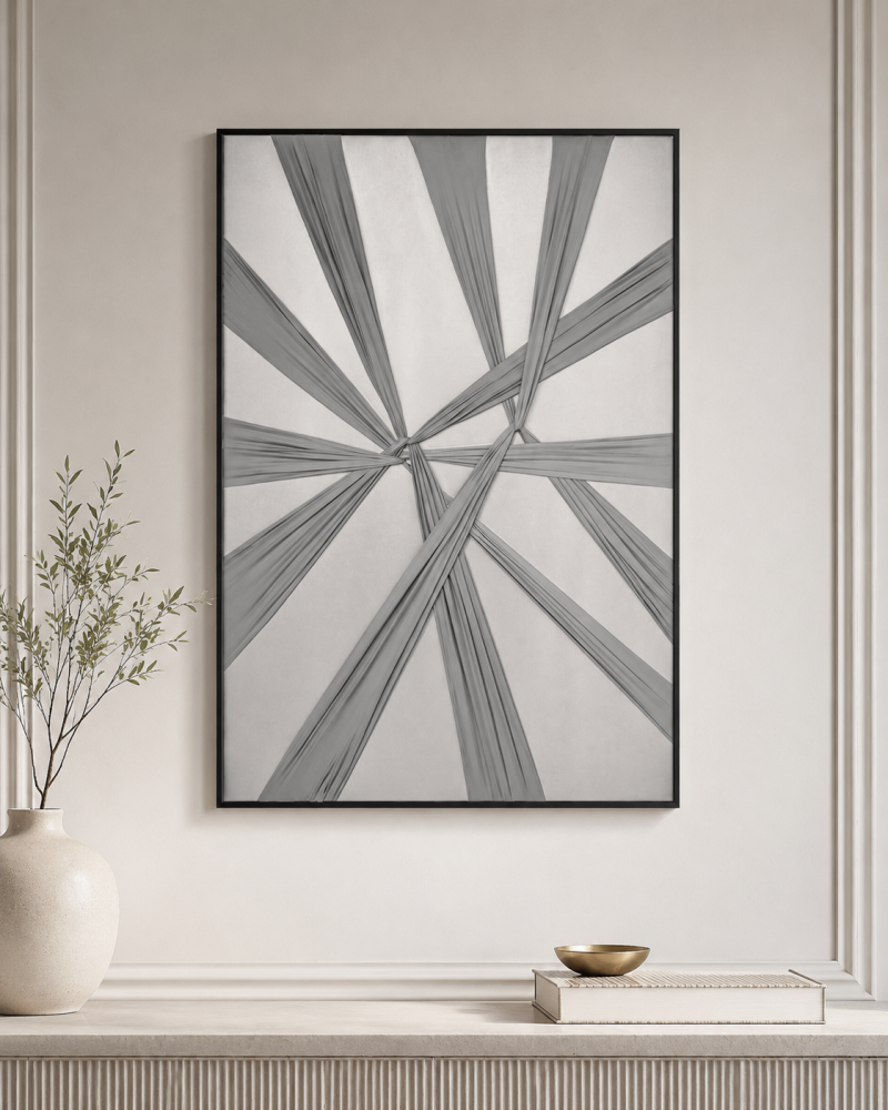لوحة ديكور بإطار أسود مقاس 80 × 120 سم