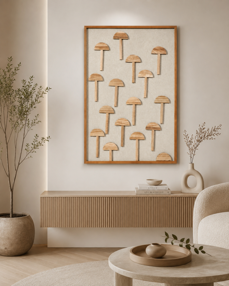 لوحة ديكور بإطار بيج مقاس 120 × 80 سم