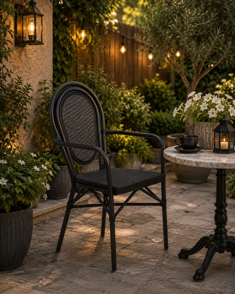 كرسي جلوس مودرن باللون الأسود