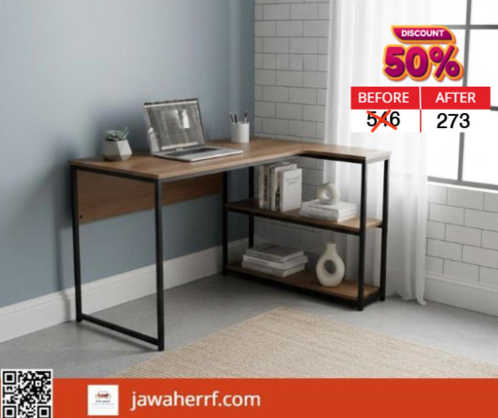 مكتب ميلامين مقاس (120*80*75)سم لون ابيض او بيج او بني او بني غامق