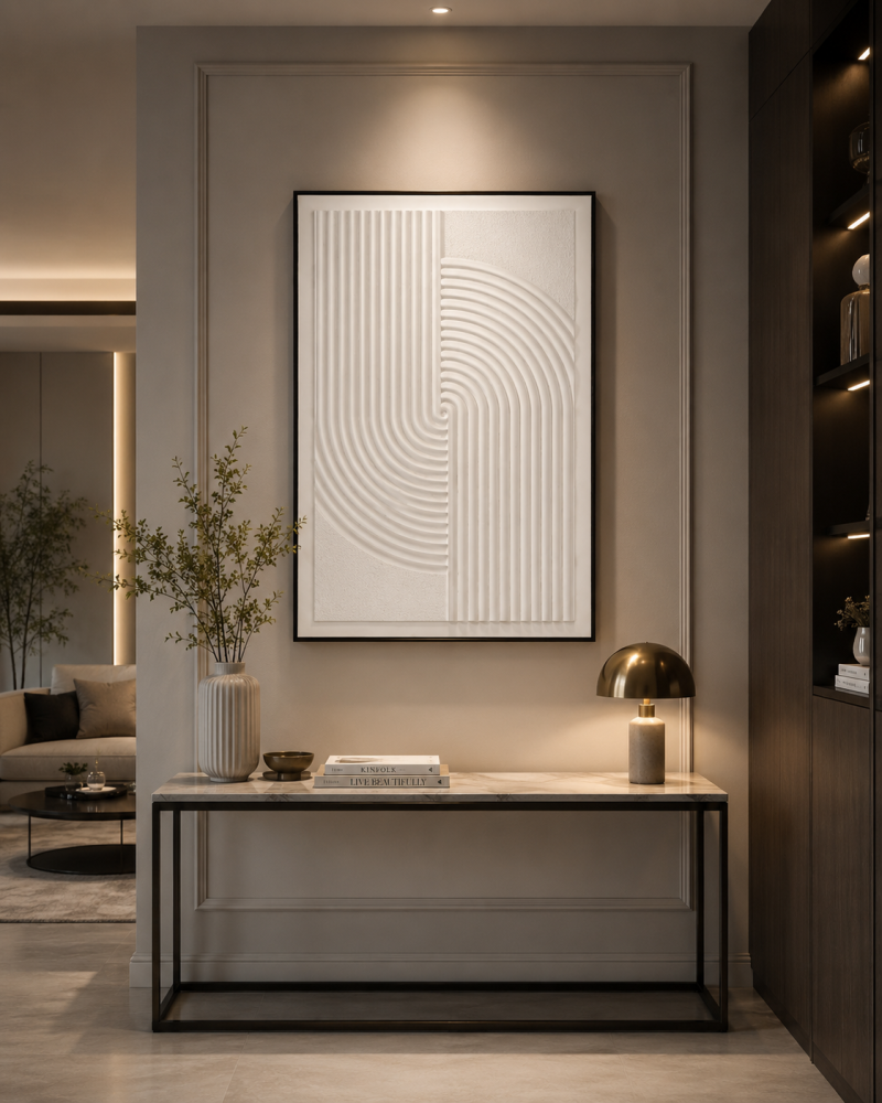 لوحة حائط بإطار أسود مقاس 120 × 80 سم
