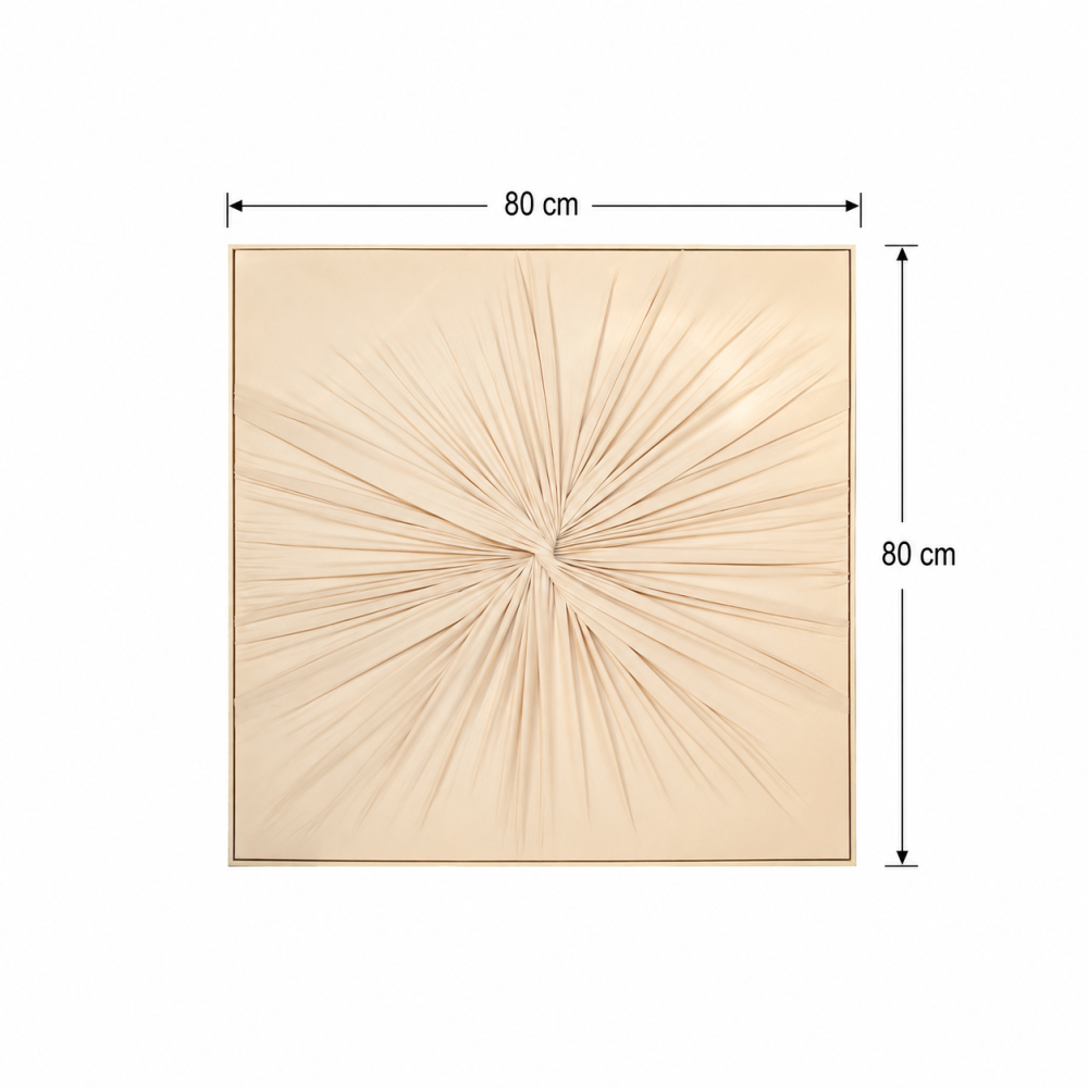لوحة ديكور مربعة بإطار ذهبي مقاس 80 × 80 سم