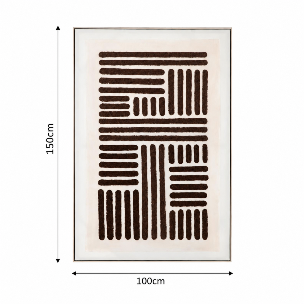 لوحة ديكور بإطار ذهبي مقاس 100 × 150 سم