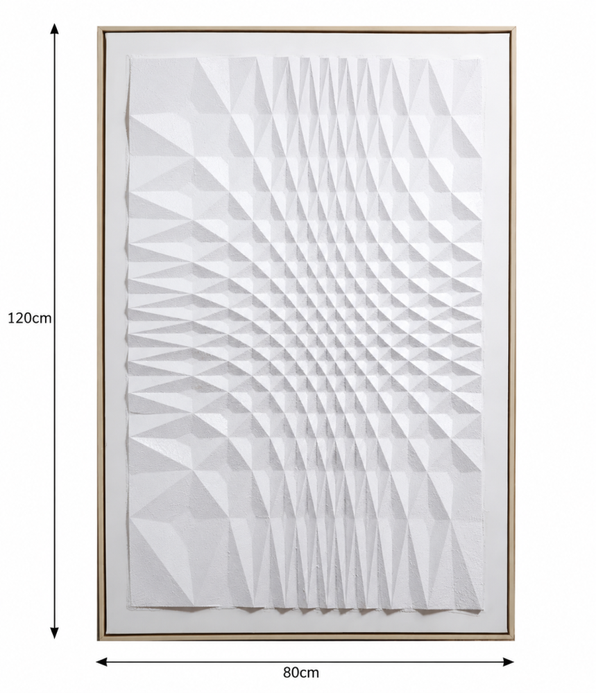 لوحة فنية بإطار بيج مقاس 120 × 80 سم