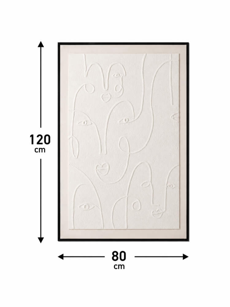 لوحة ديكور بإطار أسود مقاس 120 × 80 سم