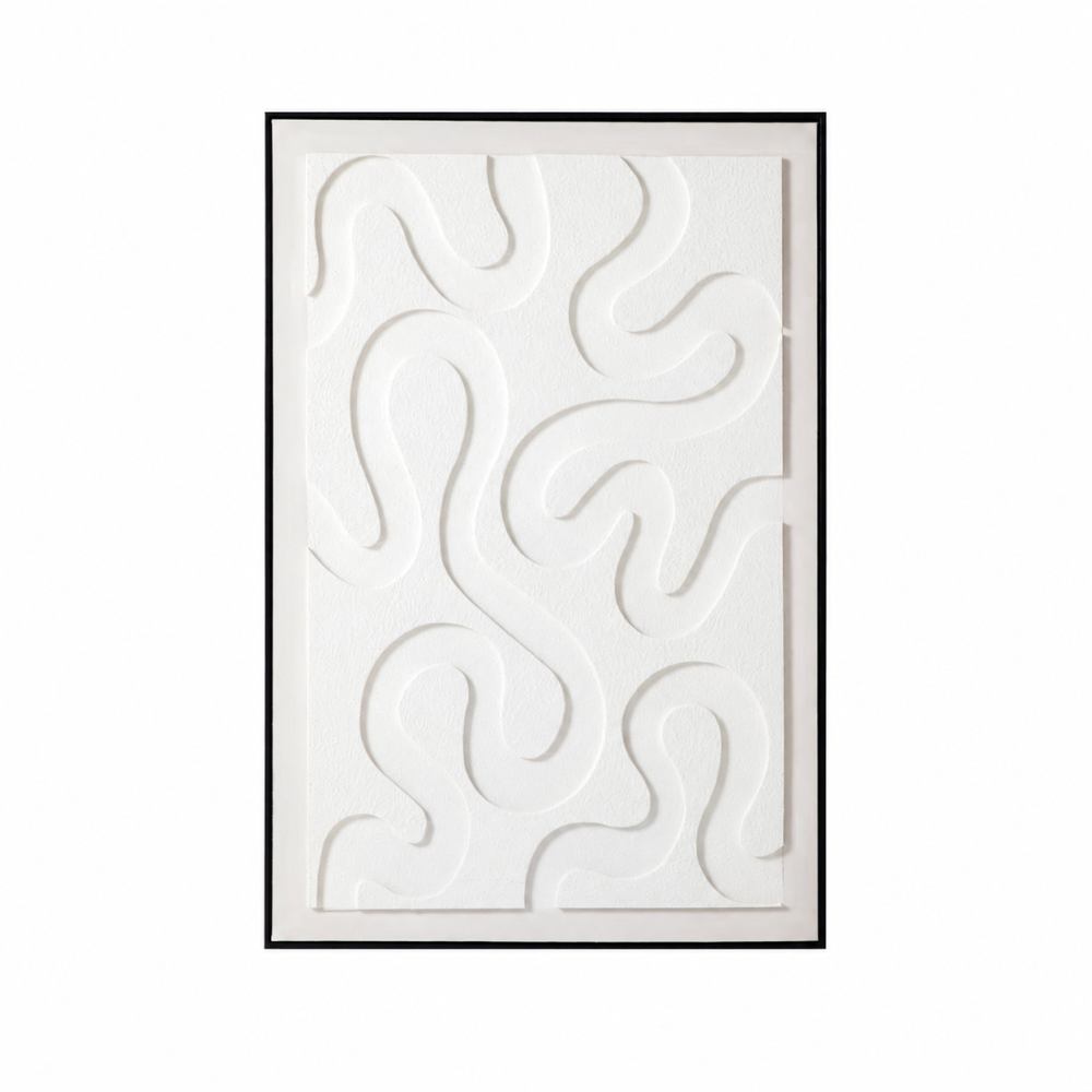 لوحة ديكور بإطار أسود مقاس 100 × 150 سم