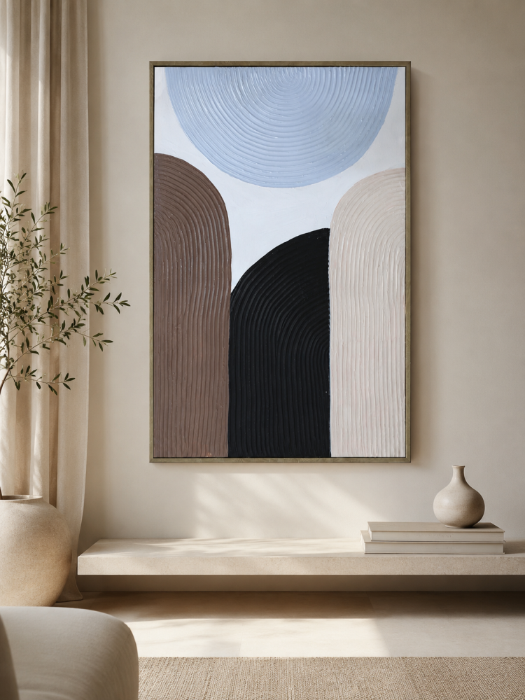 لوحة حائط بإطار خشبي مقاس 120 × 80 سم