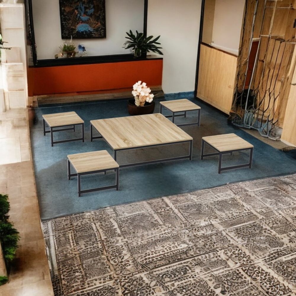 طقم شاي أرضي خشب2 لون  مقاس كبير٩٠*٩٠*٢٦ مقاس صغير ٤٠*٤٠*٢٦  ٣٥١ ريال