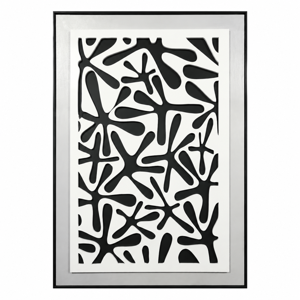 لوحة ديكور بإطار أسود مقاس 120 × 80 سم
