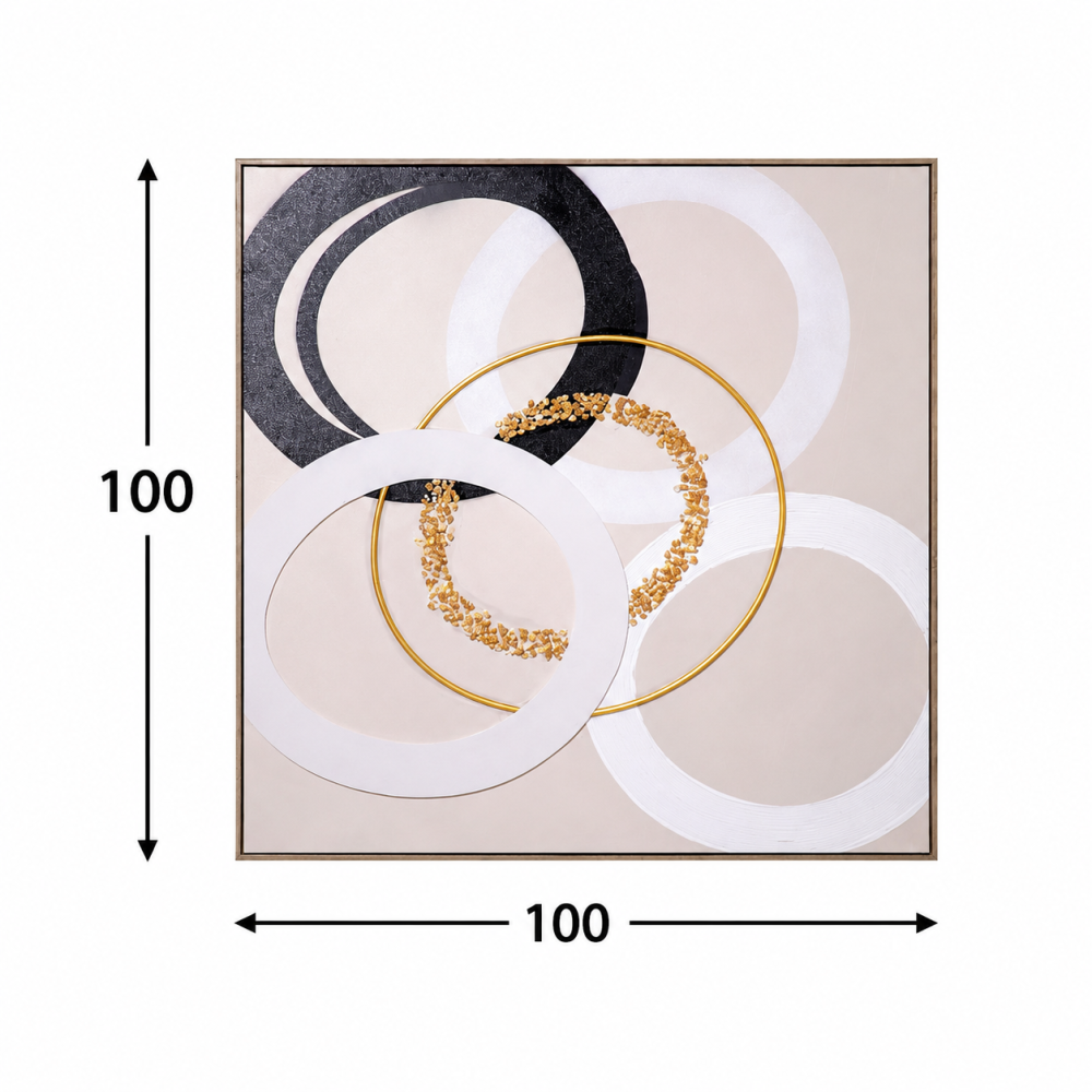 لوحة ديكور مربعة مقاس 100 × 100 سم
