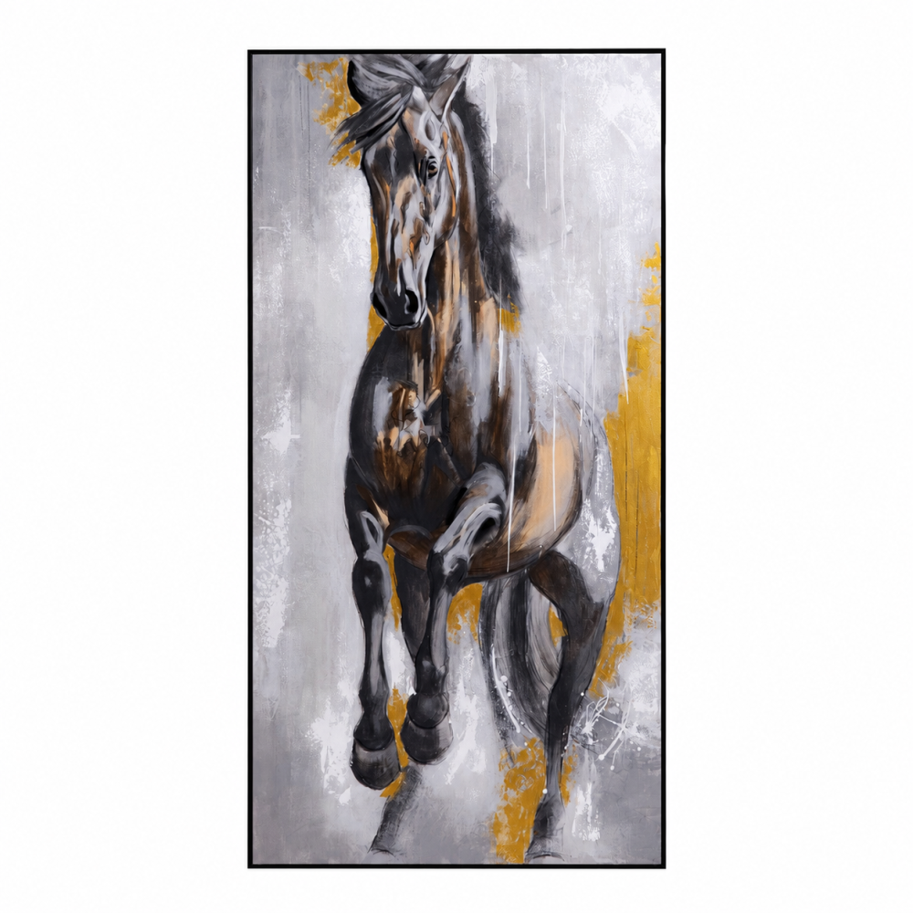 لوحة ديكور بإطار أسود مقاس 100 × 180 سم