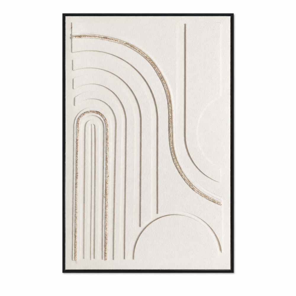 لوحة حائط عصرية بإطار أسود مقاس 100 × 150 سم