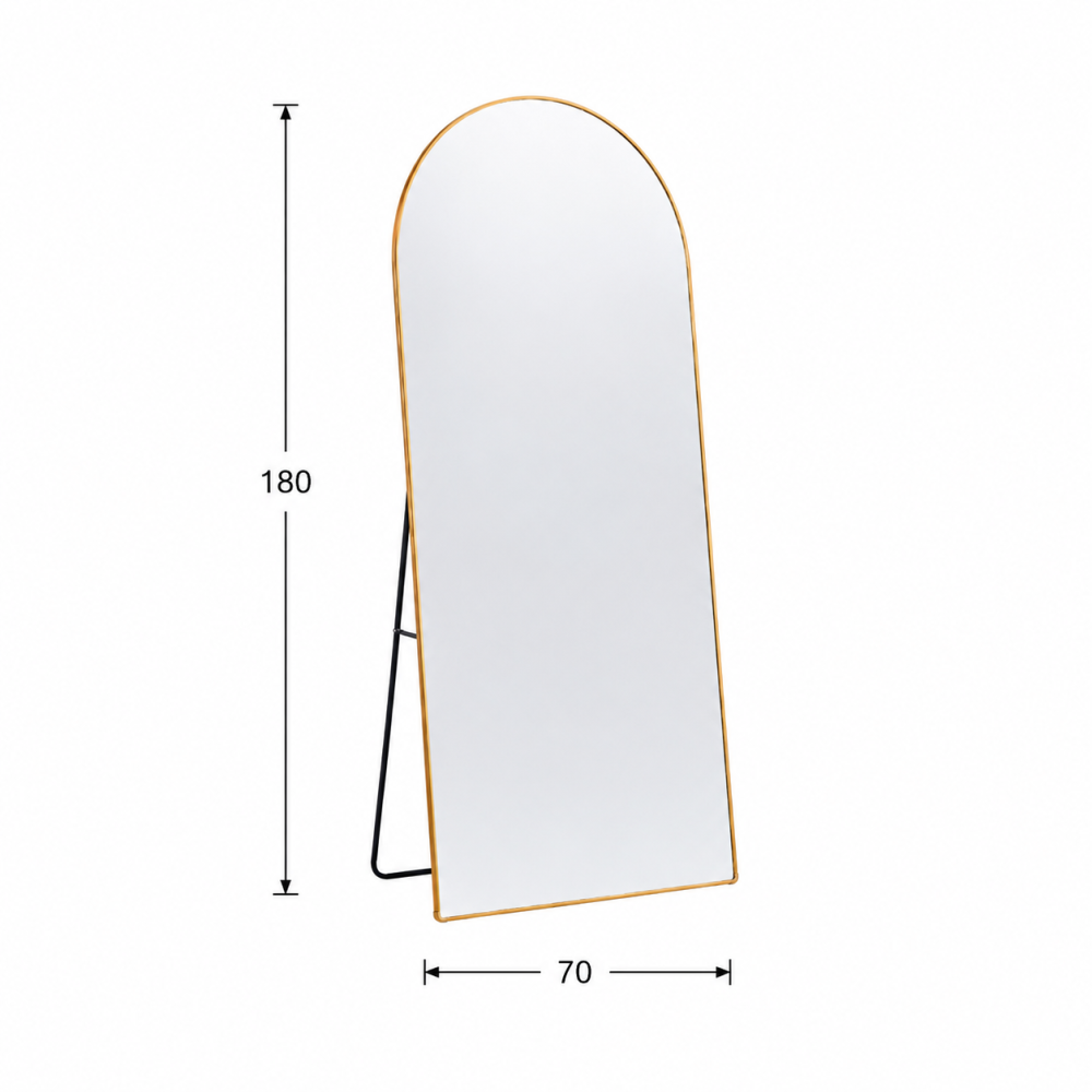مراية استاند بأطار جولدمقاس 180 × 70 سم