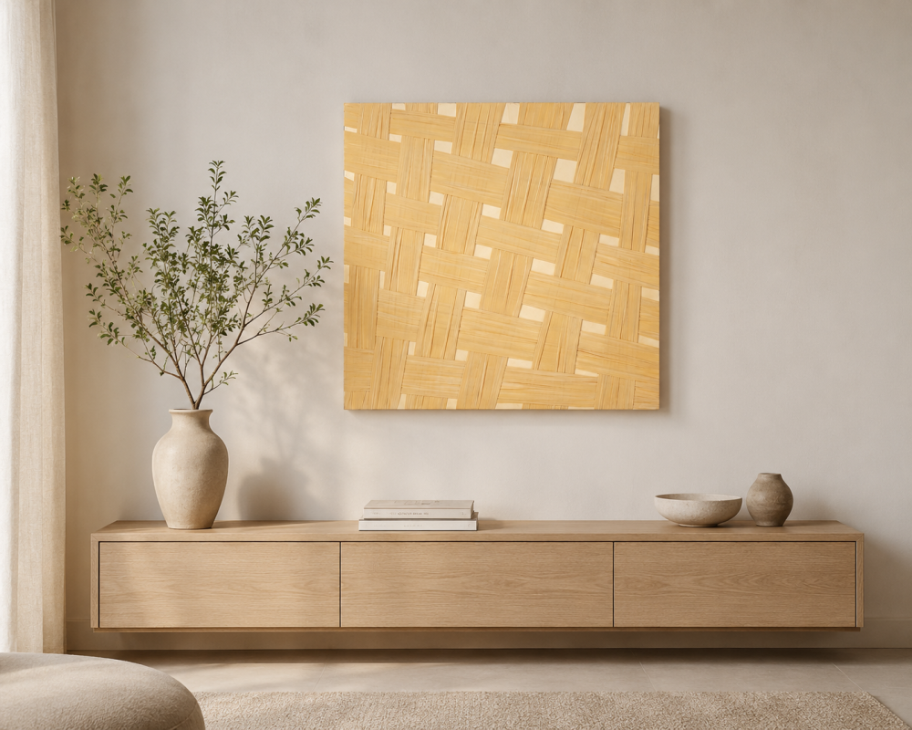 لوحة فنية مربعة بدون إطار مقاس 80 × 80 سم